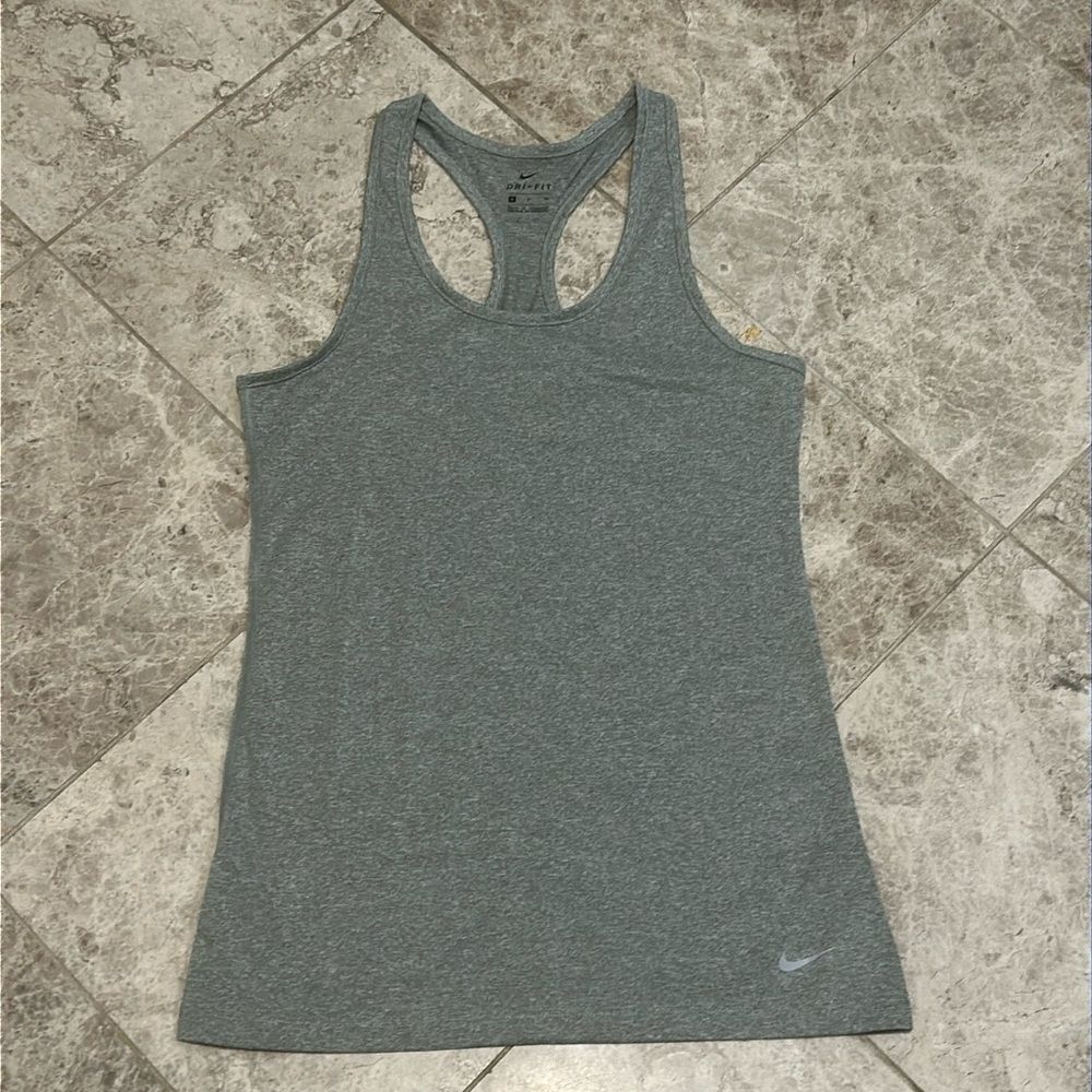 Nike Graphic Performance Dri Fit Tank Top Gray Large - Picture 2 of 9